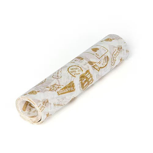 Waxed paper snack mat paper printed food packaging paper oil-proof baking wax paper sandwich wrapping paper oil-absorbing paper wholesale