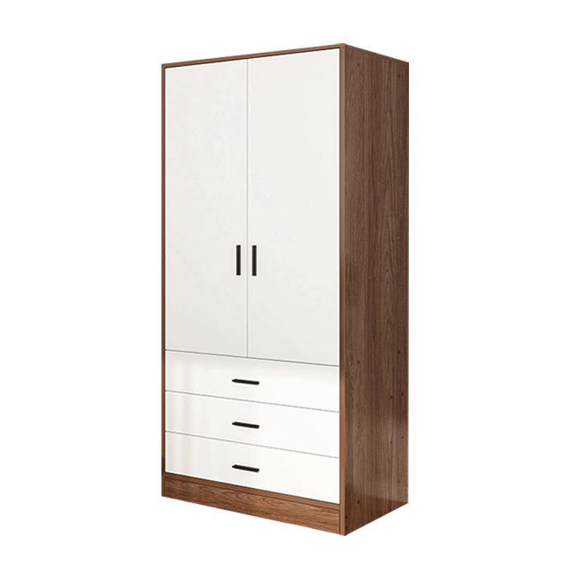 Wardrobe household bedroom economical rental room small apartment simple assembly children wooden storage cabinet hanging wardrobe
