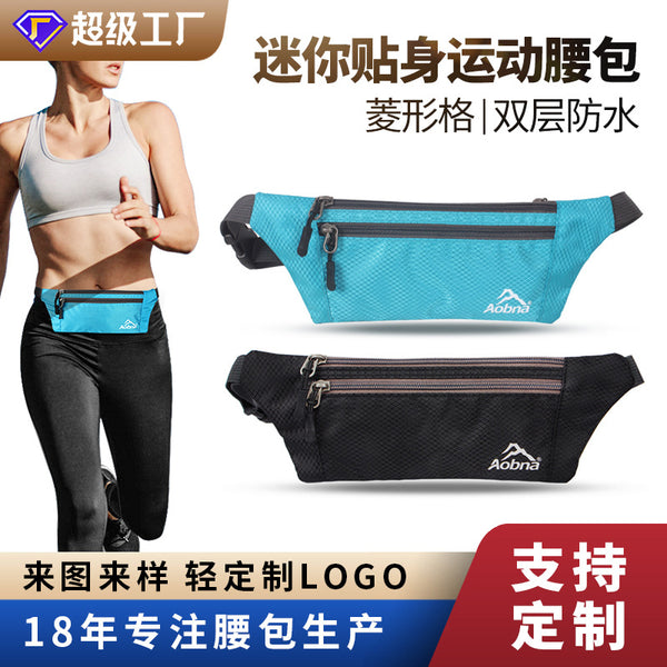 Foreign trade sports and leisure mini fanny pack, advanced sense running and cycling fitness bag, multi-functional ultra-light men's and women's small breast bag