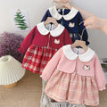 Girls' dress autumn collection : new stylish plaid princess dress for kids and babies - perfect for first birthday parties and trendy occasions