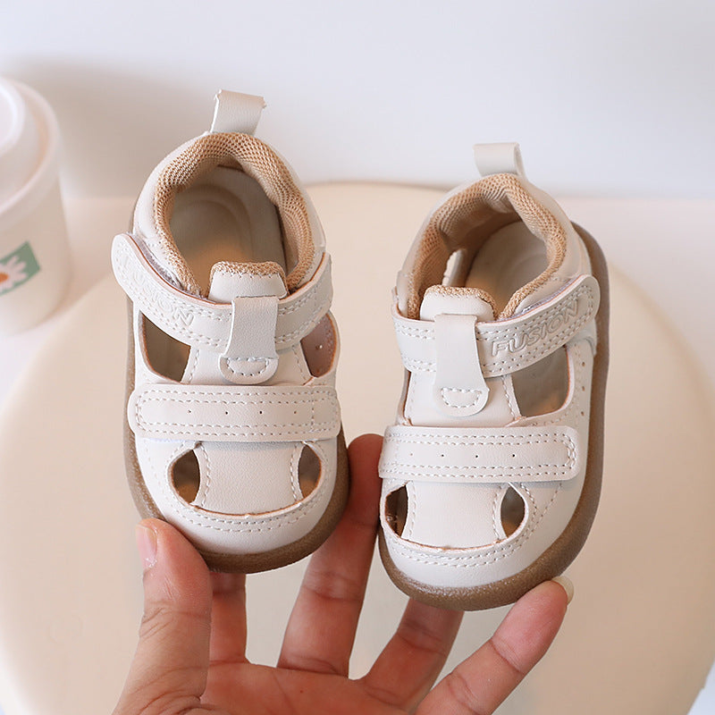 Baby shoes summernew arrivalgirl toe-cap sandals functional shoes easiest for matchboys soft bottom toe-cap anti-kick toddler shoes