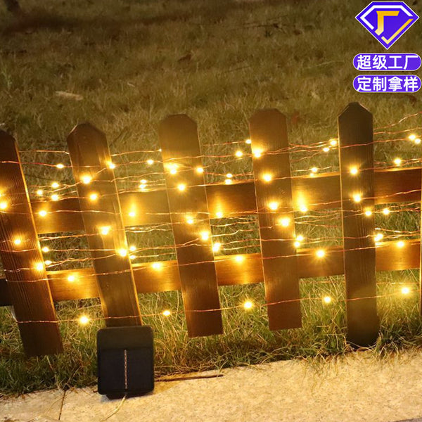 [Processing customization] LED solar copper wire string solar light string 8 functions solar copper wire string