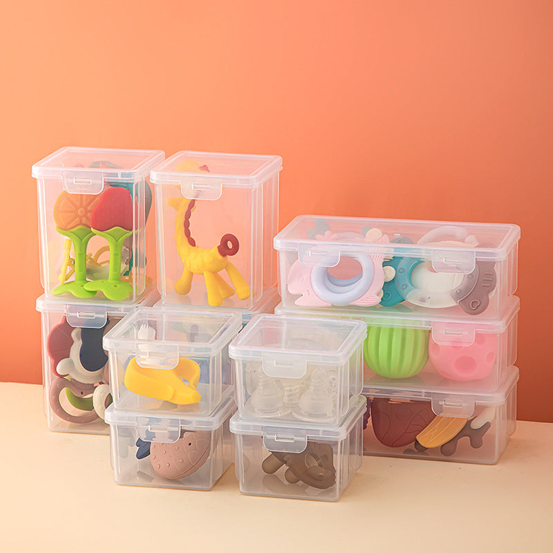 Dust-proof bottle storage box, molar stick, pacifier, baby teething glue storage box, Bite Bite Le fruit complementary food storage box