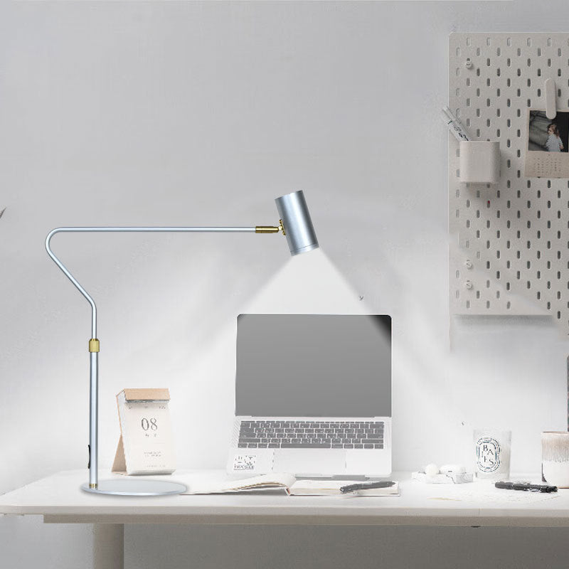 Retractable led desk lamp - dimmable, color temperature adjustable, usb powered, minimalist design for living room, bedroom, eye protection, study, and office