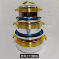 Food warmer container3pcs export cross-border gold handle round thermal insulation box 1-2-3.5l