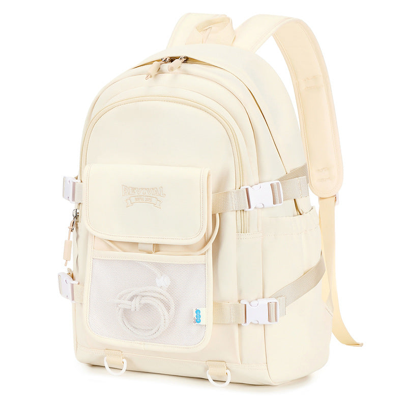 Rui brand casual backpack women's 2025 new schoolbag primary school students and girls large-capacity junior high school students schoolbag