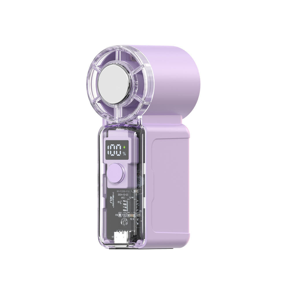 New cross-border transparent handheld fan - portable mini usb rechargeable student outdoor cooling fan with 100 speed settings