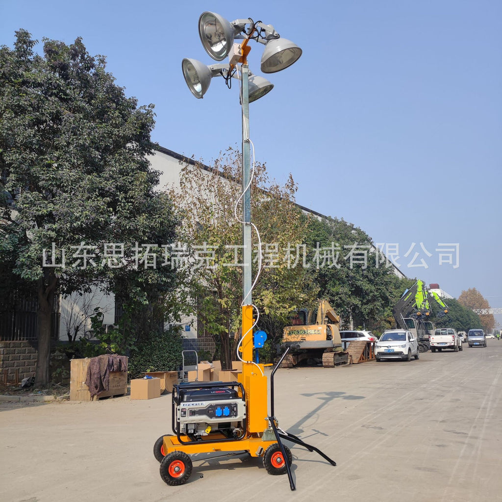 Gasoline generator set lighting car, emergency rescue construction pavement engineering night construction flood control lighting