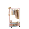 Simple clothes hanger floor-standing vertical clothes hanger movable wheeled student dormitory thickened clothes hanger dopamine coat rack