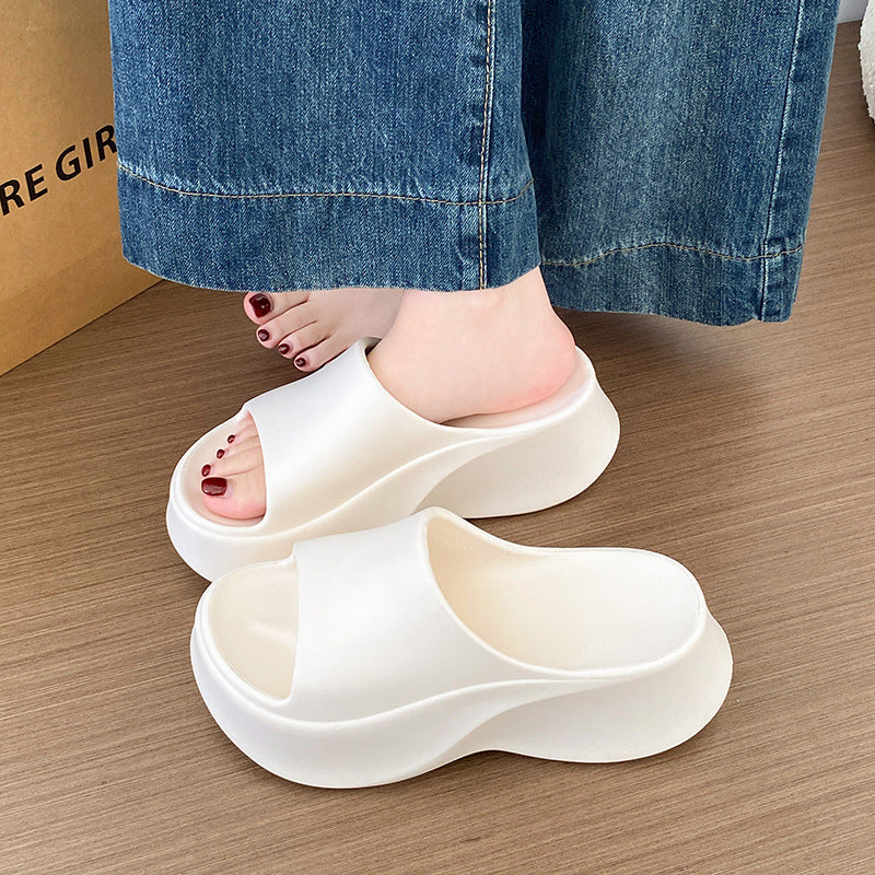 2026 new platform sandals for women, 8cm height increasing, summer outdoor wear, fashionable and versatile, popular trending high heel mules