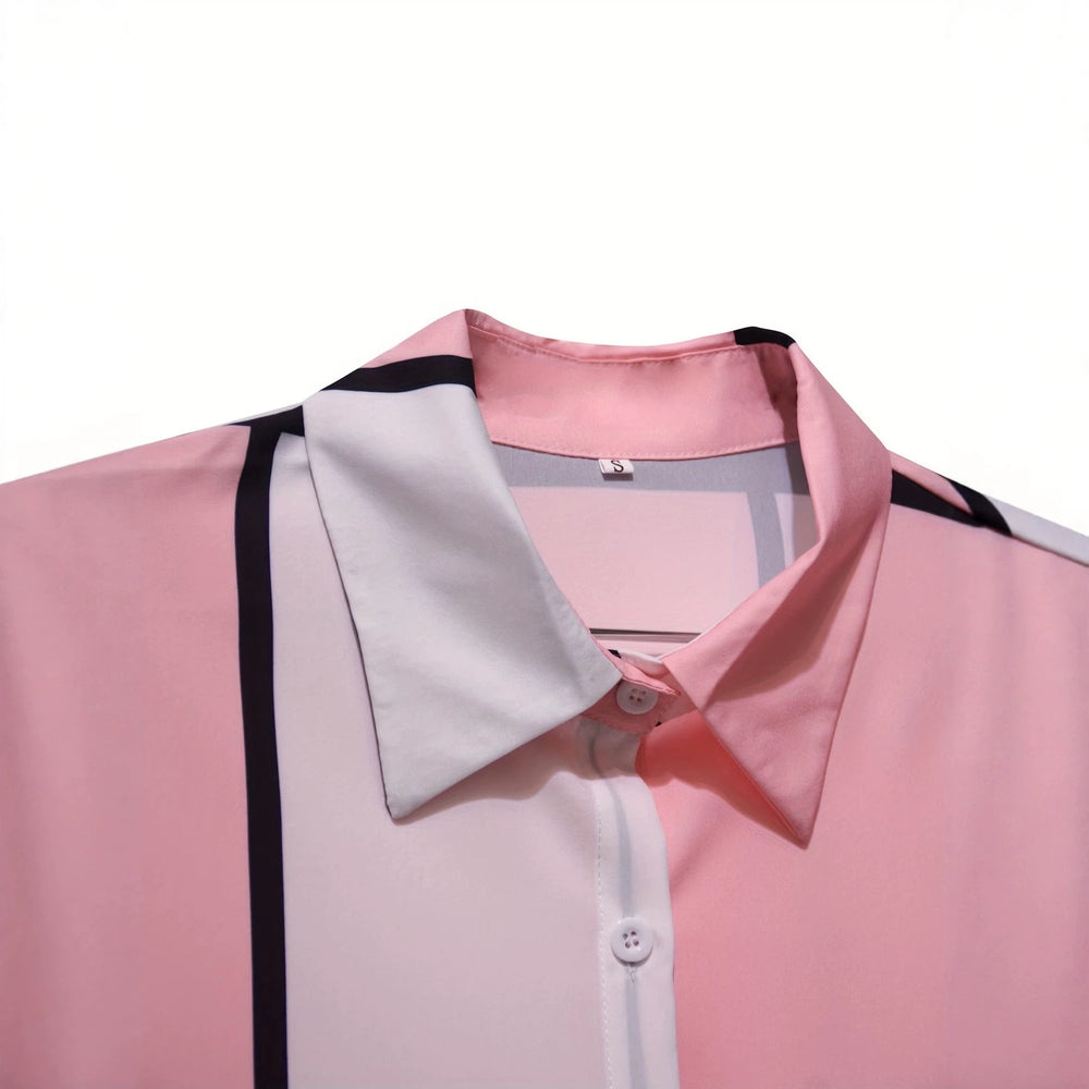 wholesale women's long-sleeved shirts, trendy all-season shirts with popular cross-border print designs, dropshipping available