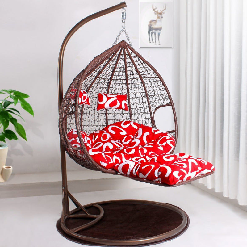 Romantic hanging basket rattan chair for home indoor hanging chair swing adult hammock balcony single double living room rocking lounge chair