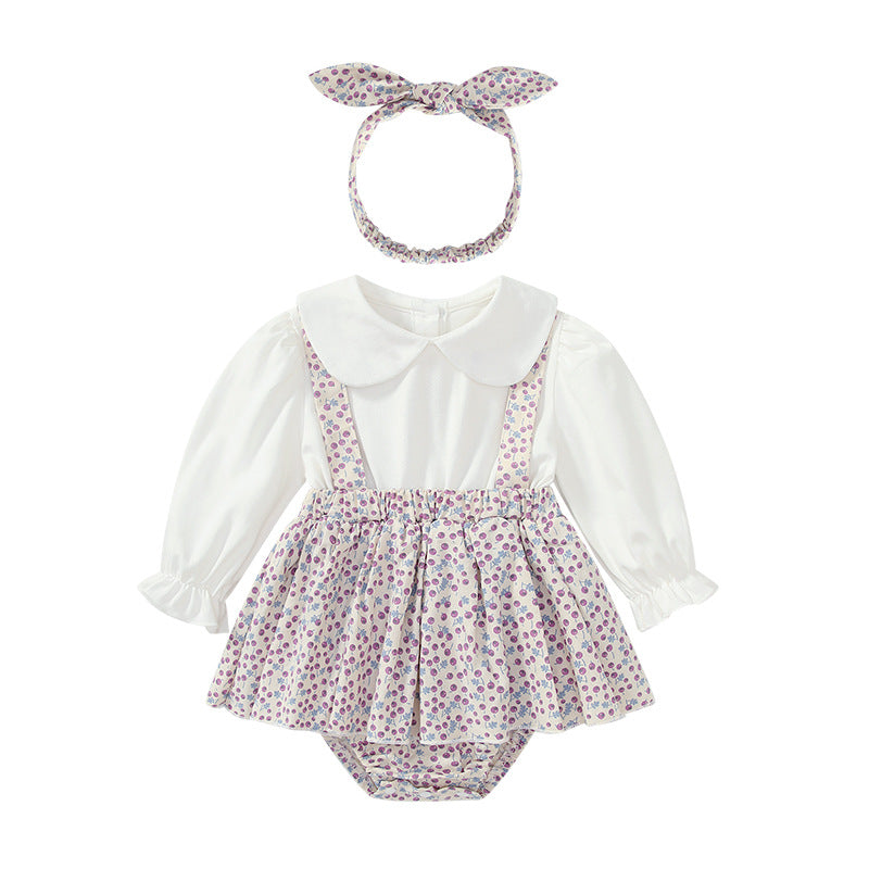 Baby romper - spring/autumn  new collection - sweet long-sleeve lace dot floral bodysuit