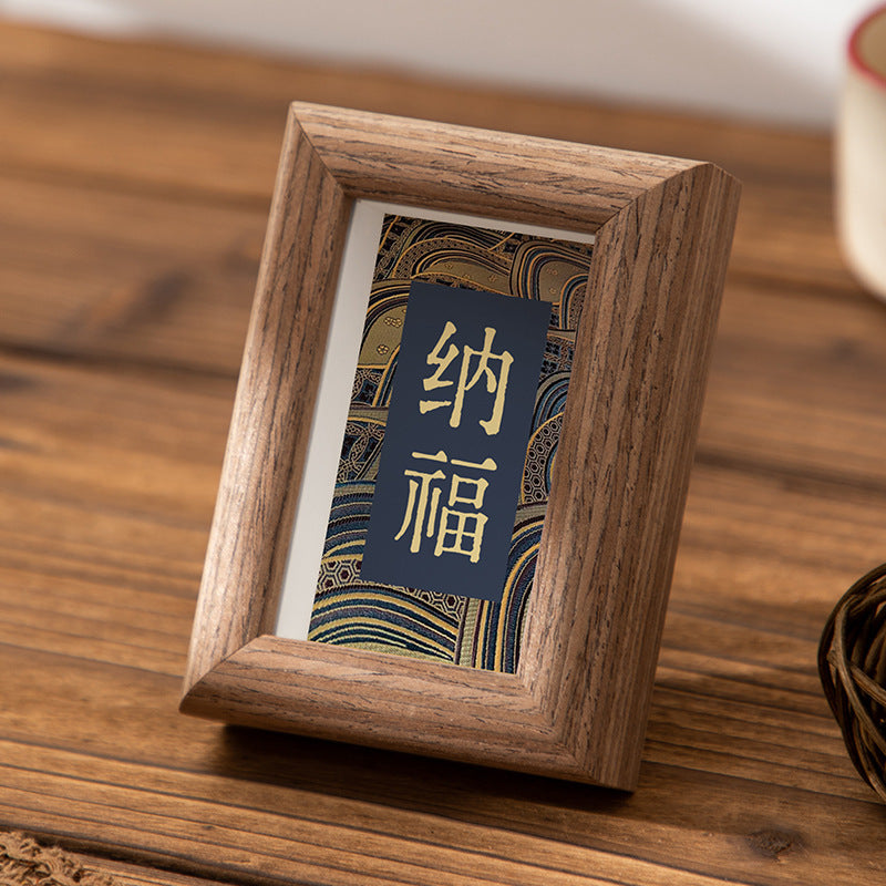 Photo frame table cardboard decorative picture frame wholesale Ping An DIY merchandise ornament Song Jin mini calligraphy frame send painting core