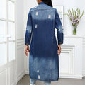 European and american denim jacket for women,  new  style distressed ripped jean jacket, fashionable washed denim outerwear