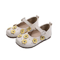 Vancahao girls' leather shoes -  spring/autumn new korean style - children's floral princess shoes - student flats