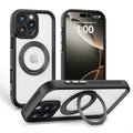 Suitable for iphone16 two-in-one magnetic holder mobile phone case 360 degree apple 15 rotating holder pc fulcrum case
