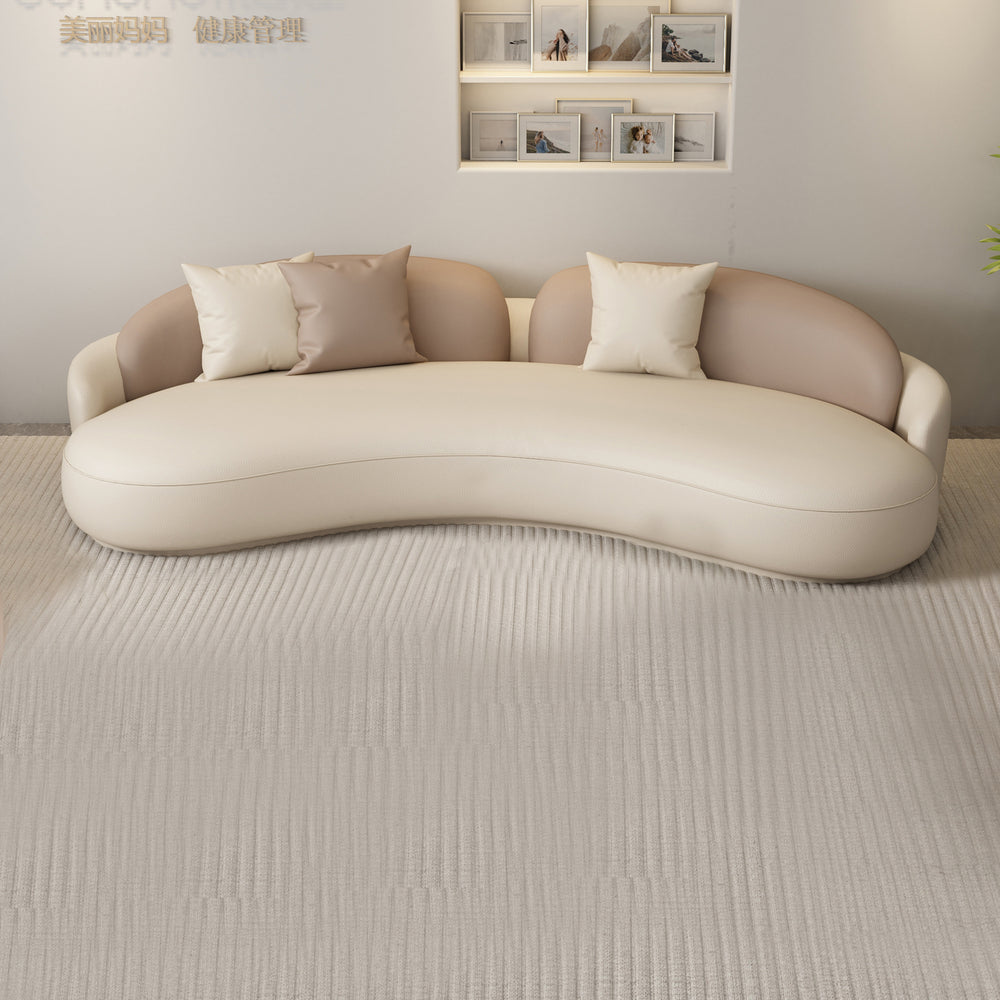 Hotel lobby cream style sofa booth vip club showroom lobby sales office reception cat scratching leather sofa
