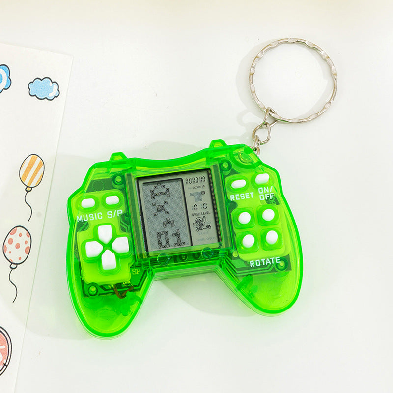 Mini tetris game console keychain - retro handheld arcade - nostalgic backpack charm - wholesale for street vendors