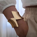 European and american cross-border e-commerce jewelry, irregular alloy open bracelet, metallic style, glossy, exaggerated hand jewelry, bracelet wholesale