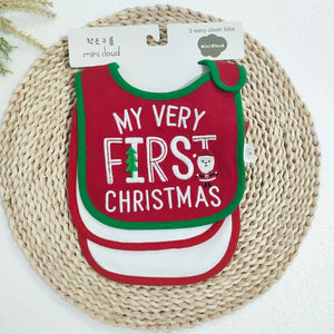 Export export infant bibs christmas style saliva towel baby cotton waterproof bibs wholesale