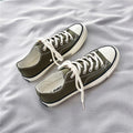 New summer breathable canvas shoes for men, versatile low-top casual sneakers, korean style student cloth shoes, trendy men's skate shoes