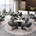 Business reception sofa set - ideal for hotels, offices, sales centers, and reception areas. includes sofa, table, and chairs for meetings and discussions