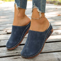 summer new arrival: plus size women's casual comfort round toe flat slip-on slippers wholesale