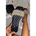 new women's handmade beaded slide sandals - sweet, girly, fairy style flat heel slippers for export