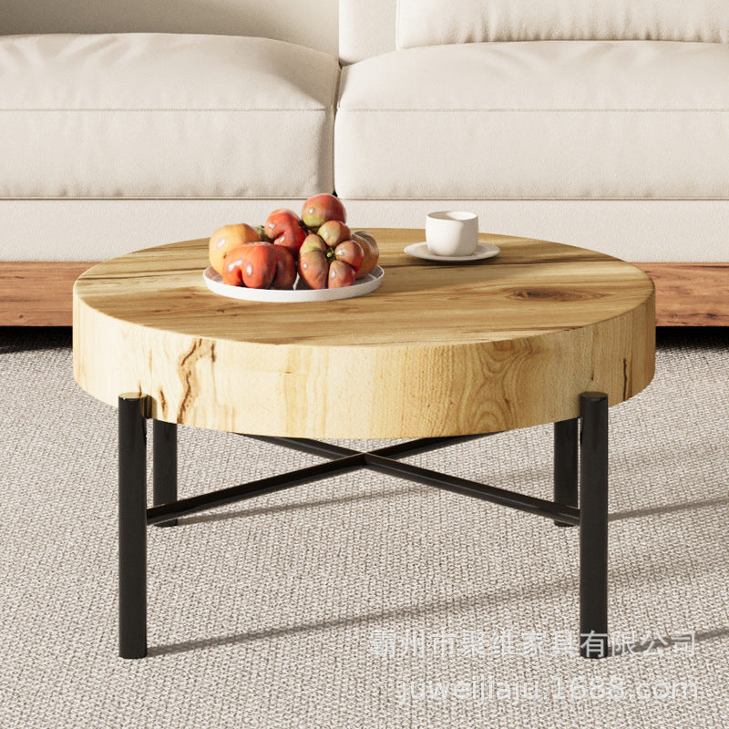Small coffee table, living room sofa, balcony, bedroom bedside table, medieval retro log style corner table, low table