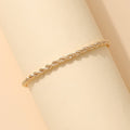 European and american cross-border fashion jewelry: vintage creative women's gold-plated anklet, trendy braided chain anklet