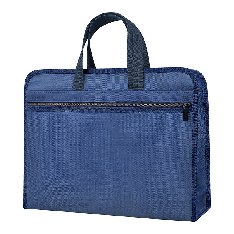 Waterproof business document briefcase canvas portfolio handbag conference printable information bag large capacity