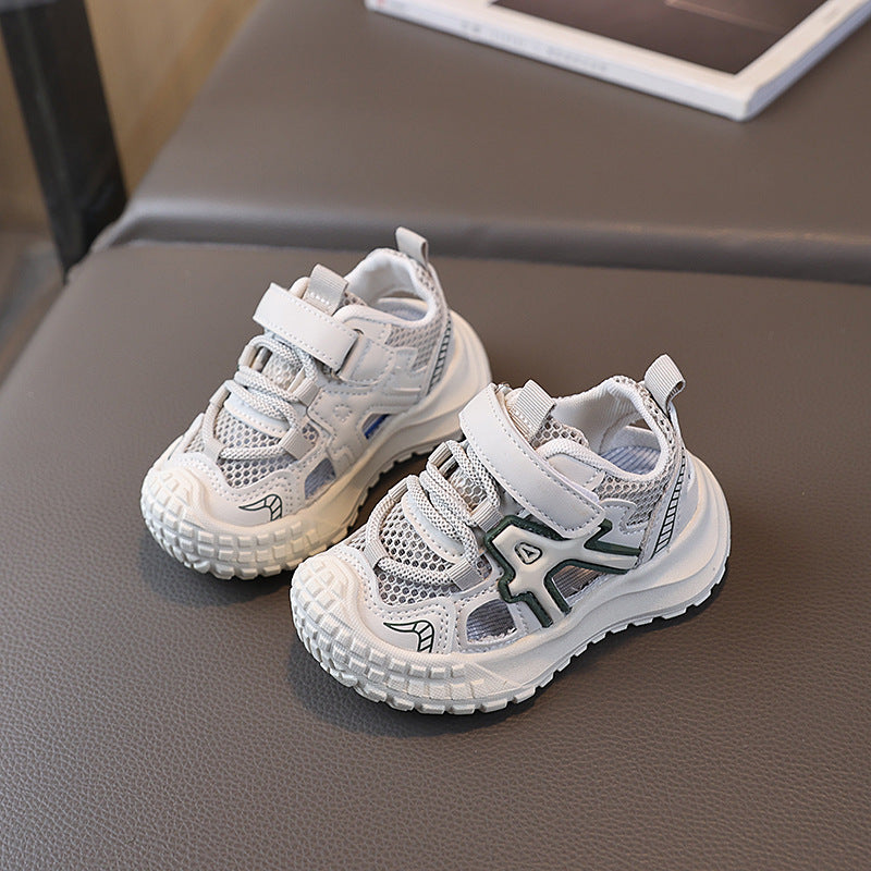 Kids' summer sneakers: new styles for boys' sandals, mesh breathable shoes for toddlers and young children, and breathable soft-soled chunky sneakers for girls