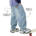 Children's spring new arrivals: light blue vintage denim jeans for boys,  spring/autumn collection, trendy long pants for kids