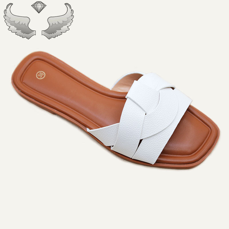 1688 Cross-border direct sales new fashionable, comfortable and non-slip outer wear flat-bottomed cool slippers Wholesale Slippers