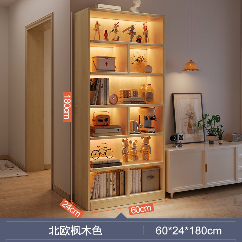 Shelves next to TV cabinets, household bookshelves, simple floor-to-ceiling storage, aisle cabinets, living room, multi-layer corner bookcases