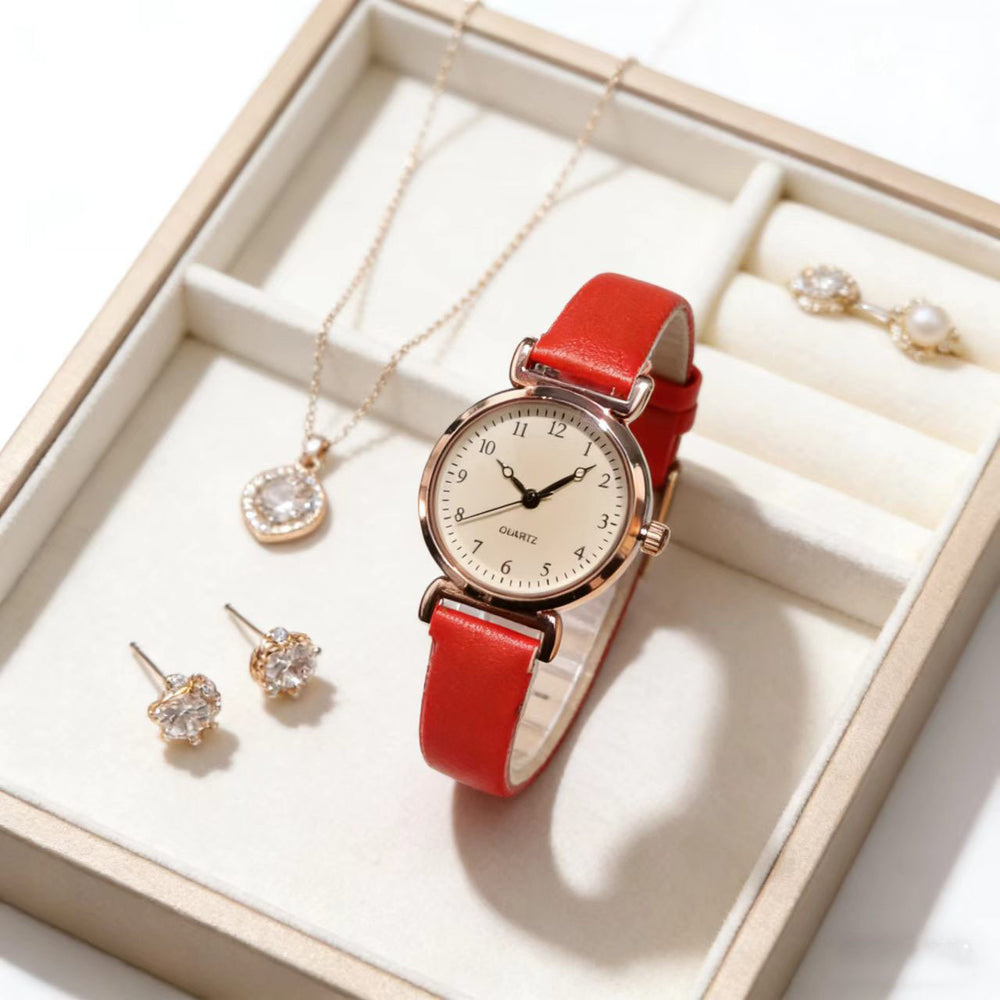 Women's watch hot korean style casualretro women's belt watch women's small forest style student watch in stock