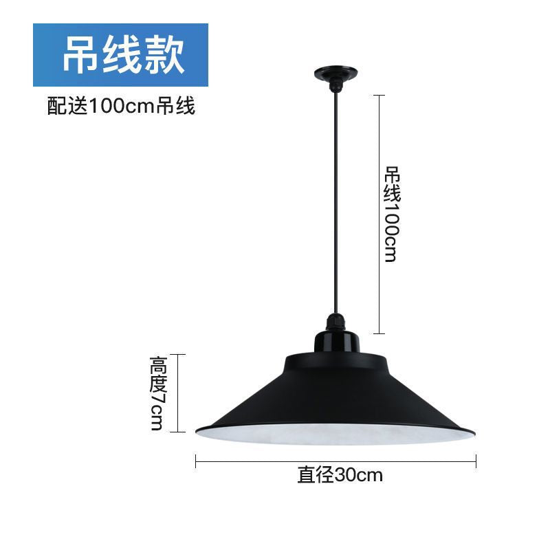 Led high bay light fixture - industrial style pendant lamp for factories, dance studios, stadiums, restaurants, and workshop lighting