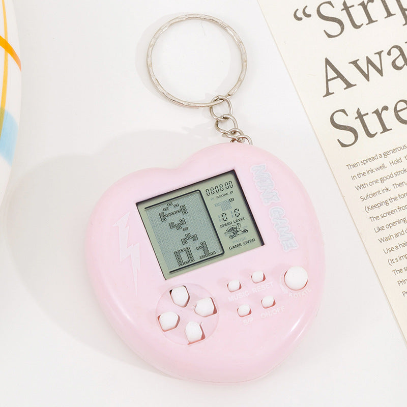Mini arcade game keychain - tetris handheld retro puzzle toy