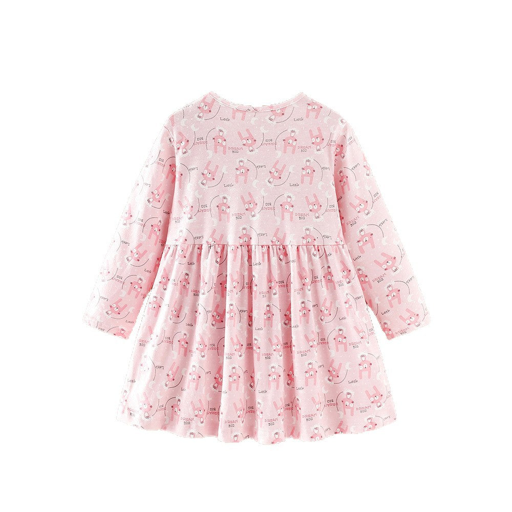New girls' dress - spring/autumn cartoon princess dress - 100% cotton long-sleeve dress for girls - cross-border  collection