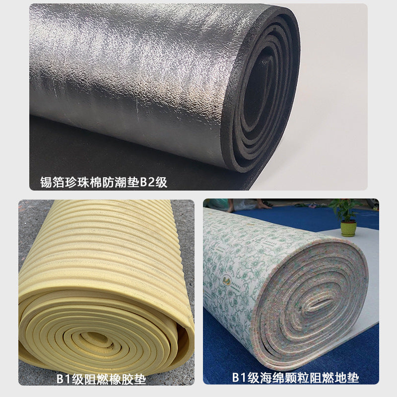 Carpet underlay, moisture-proof mat, rubber and plastic sponge, flame-retardant mat, foam pearl sponge, sound insulation and shock absorption, foot-feel floor mat