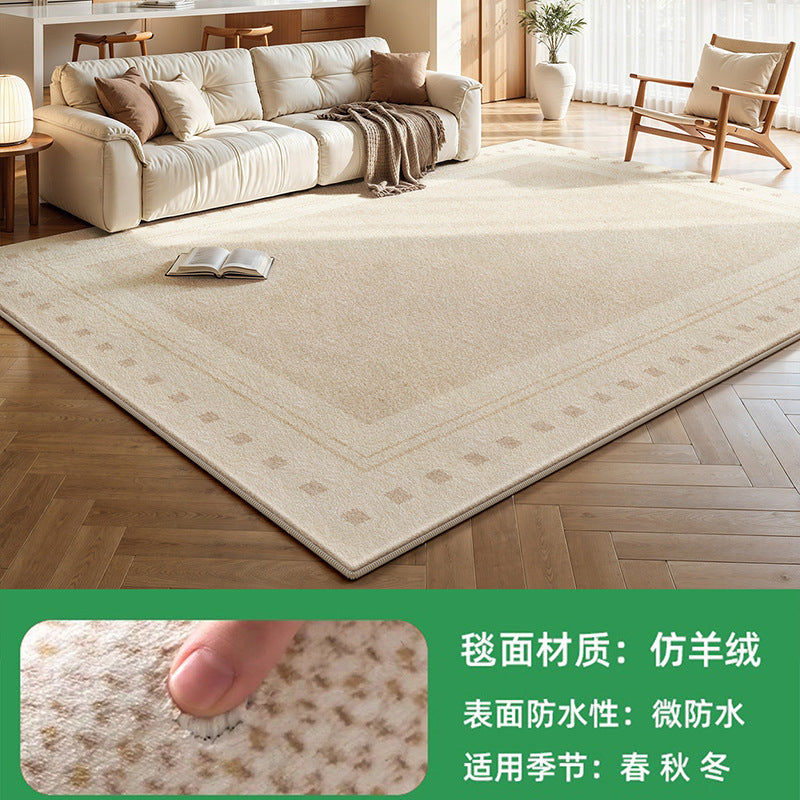 Removable and washable carpet, living room modern cream style bedroom sofa, machine washable double layer floor mat, accessible luxuryclassy carpet