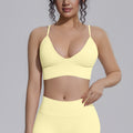New double-strap seamless yoga bra - sexy back design, quick-dry activewear top for running, fitness, and yoga