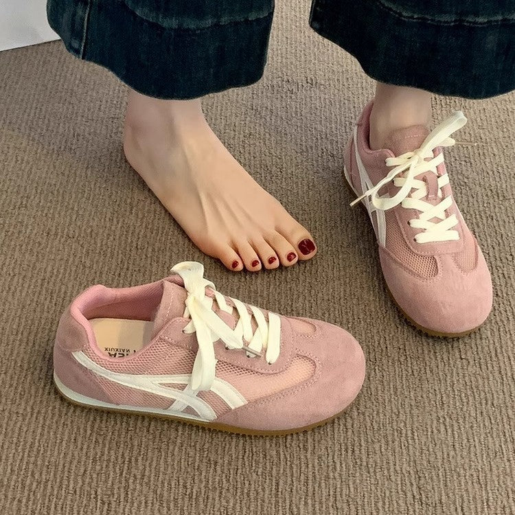 Summer best selling breathable mesh yellow shoes thin forrest gump casual retro small flats women's mesh german training cloth shoes