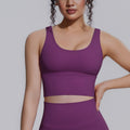 pure color high-strength yoga vest chest pad bubble wrap sports intimates breathable push-up running fitness bra for women