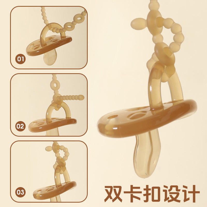 Directly from the manufacturer, infant pacifier silicone chain buckle pacifier chain clip, infant silicone anti-drop chain