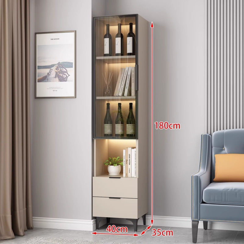 Solid wood corner locker Multifunctional storage corner cabinet Household living room corner cabinet Side cabinet Bookcase shelf