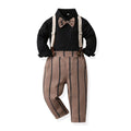 Boys' spring/autumn outfit set - new cross-border style: stylish and trendy two-piece striped set for mid-to-large children, korean style, popular and fashionable
