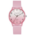 new casual minimalist jelly color women's watch student fashion round silicone strap quartz watch for girls