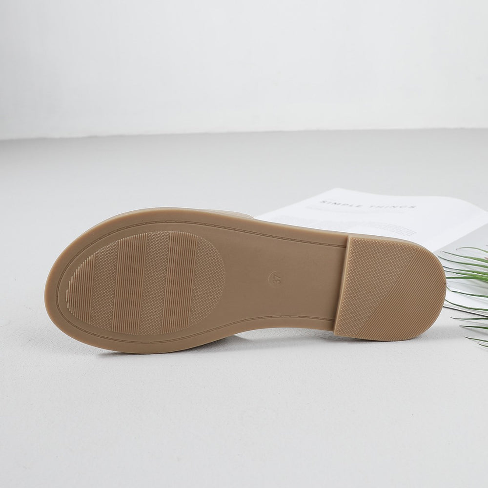European and american summer new slippers women's slippers one-line slippers fashion plus size european and american cross-border flats slippers women